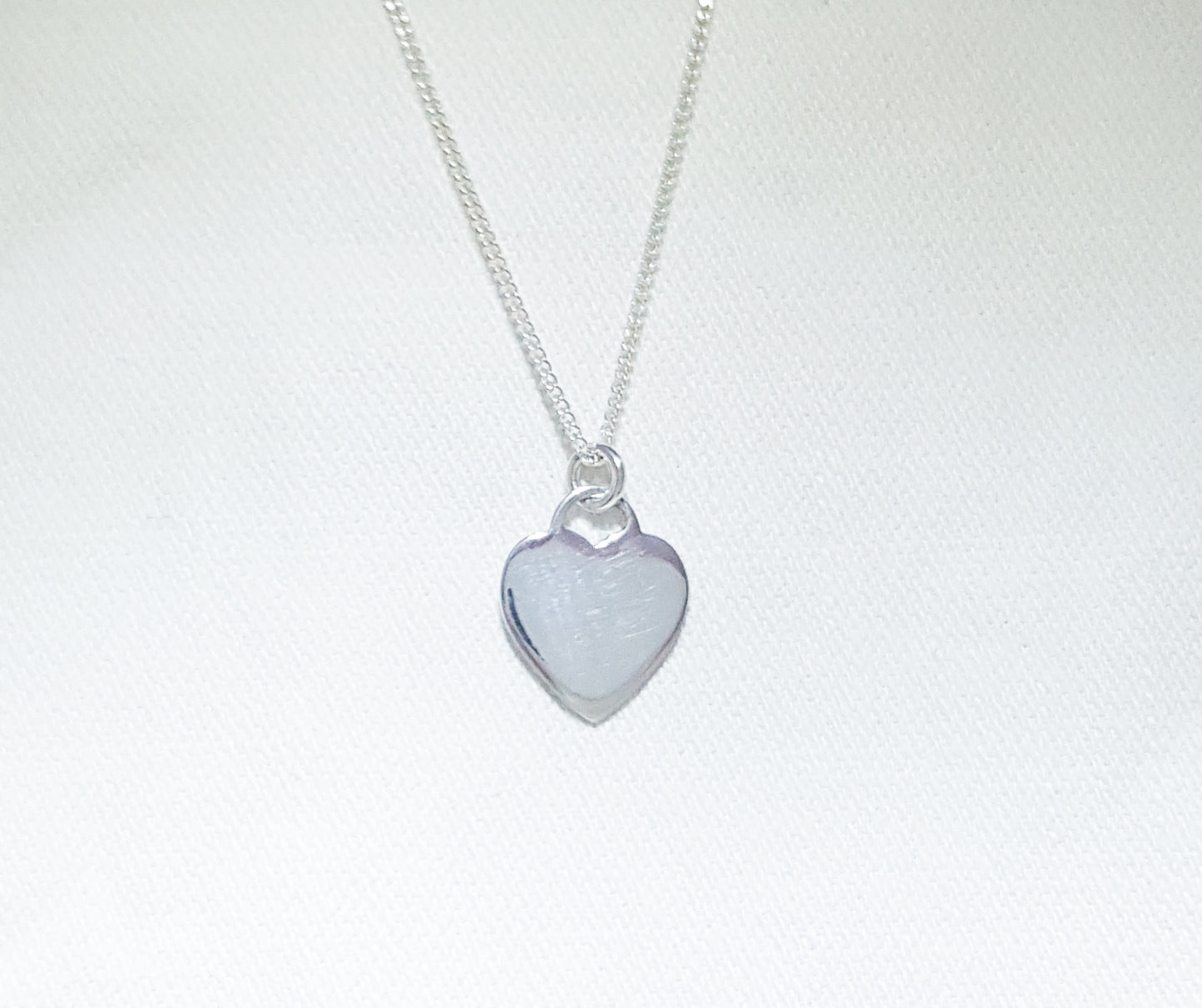 Sterling Silver Heart Disk Pendant
