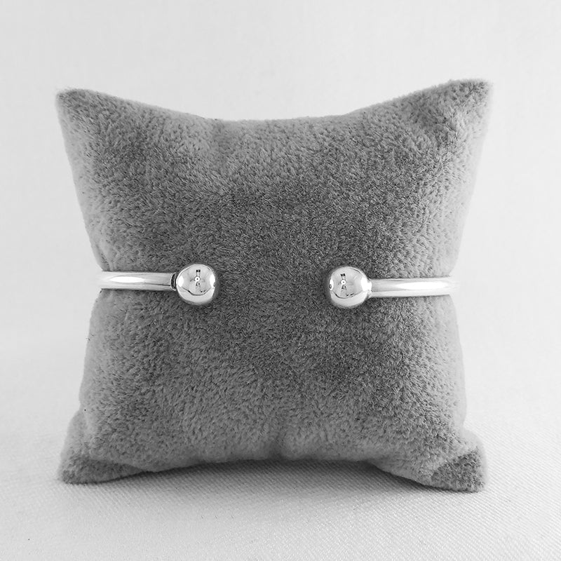 Sterling Silver Ball Cuff Bangle