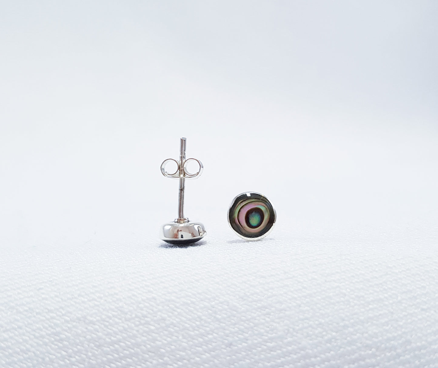 Sterling Silver Dark Mother of Pearl Studs