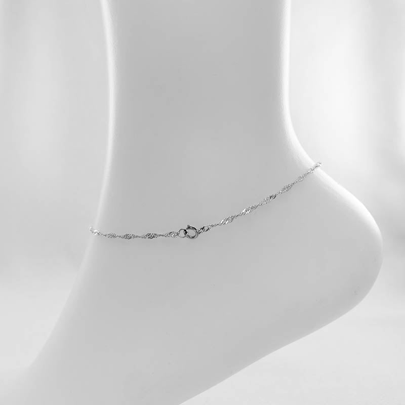 Sterling Silver Ankle Chain - Singapore Design