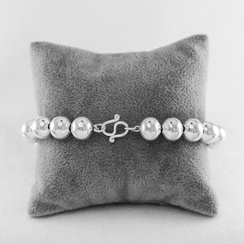 Sterling Silver Chunky Bracelet - Ball Bead Design