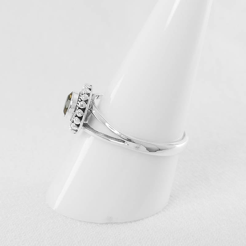 Silver citrine Gemstone Ring - Made with Sterling Silver
