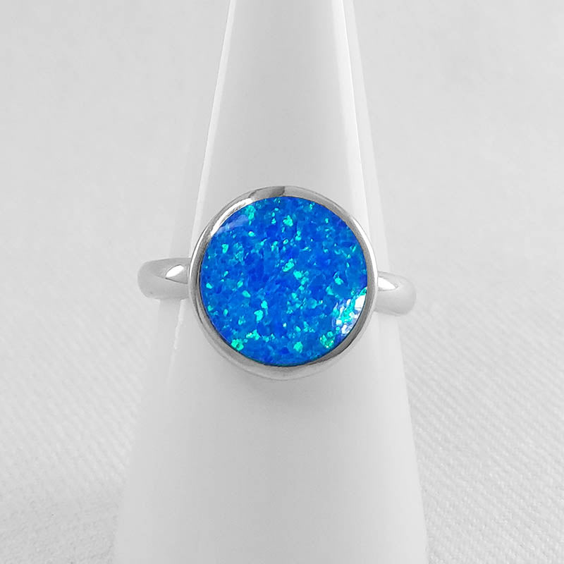 Blue Round Opal Ring For Sale in South Africa - Main Image
