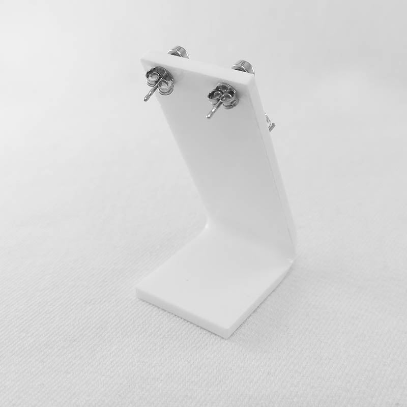 Sterling silver teardrop earrings with cubic zirconia stones