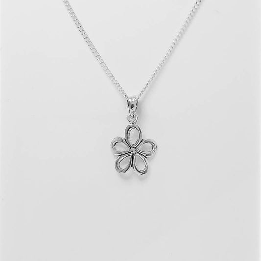 Sterling silver Daisy Charm with a silver chain