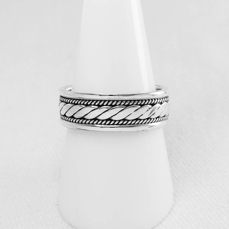 Sterling silver wedding band for men