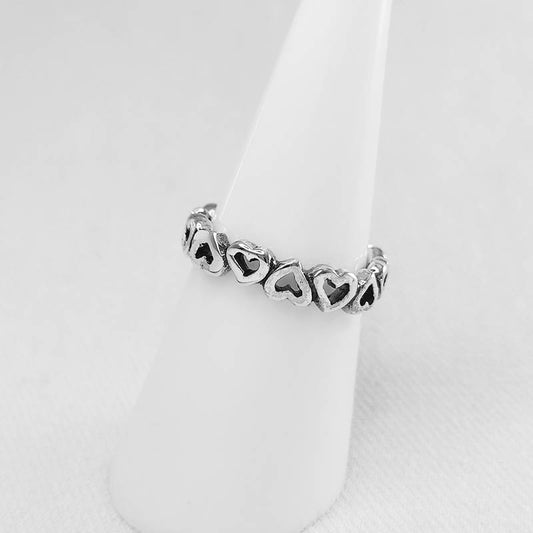 Sterling Silver Heart ring consisting of multiple hearts