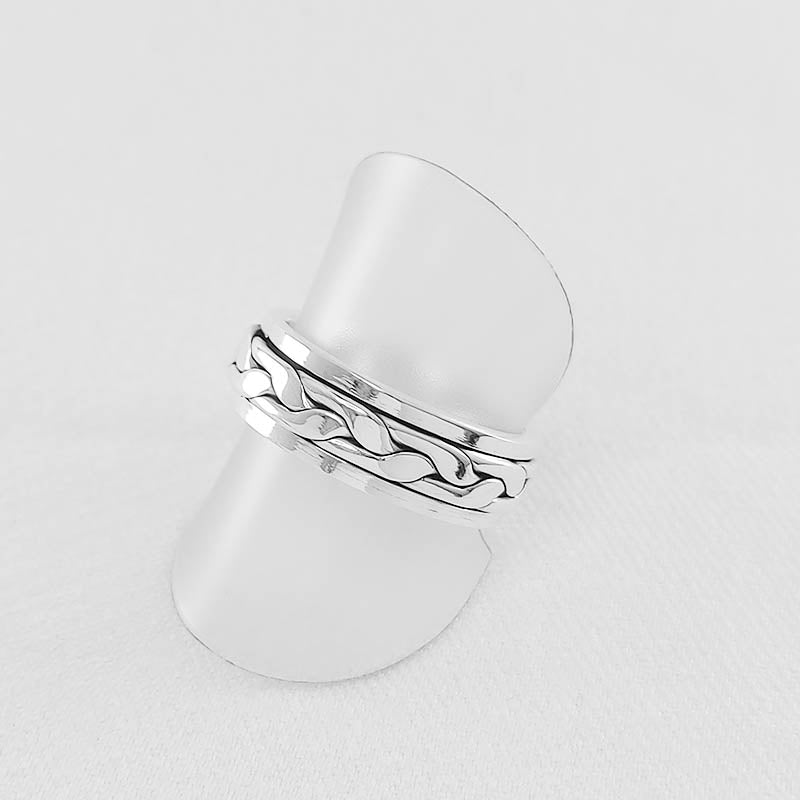 Sterling silver Spinner ring for men
