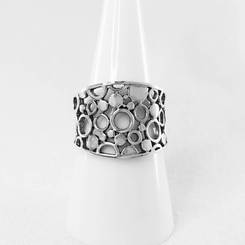 Silver net ring