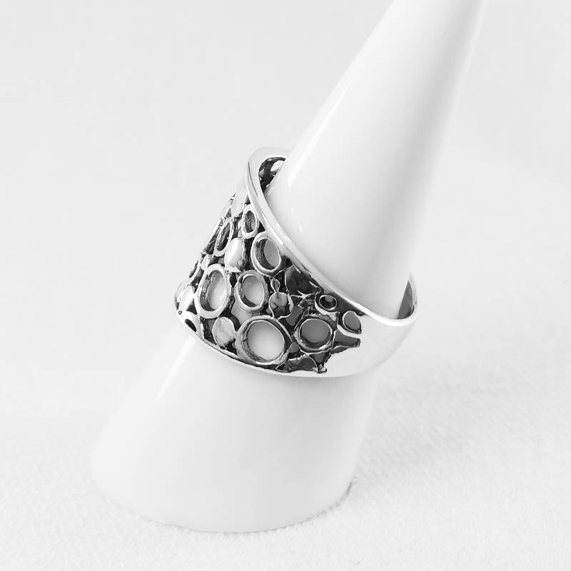 Sterling Silver Ring with a Bubble Design