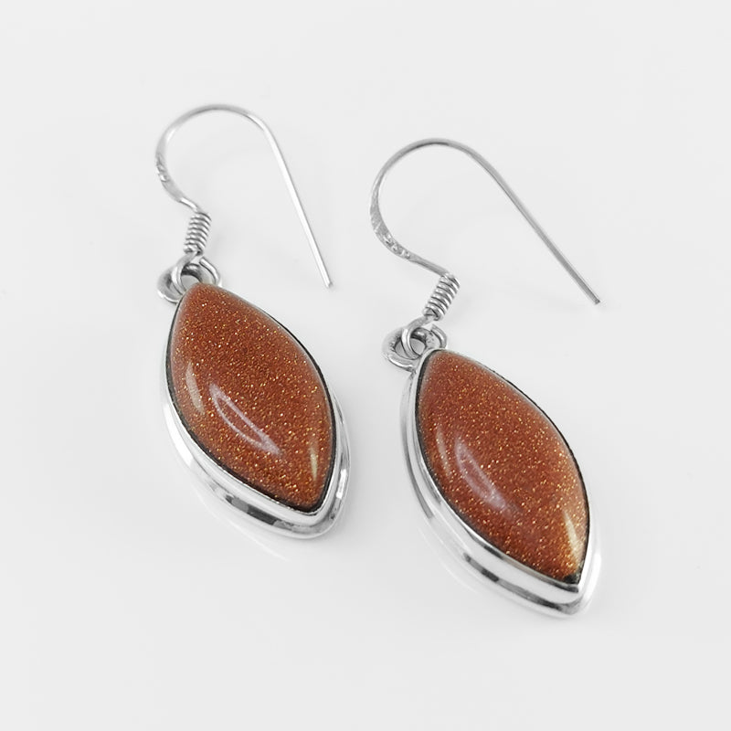 Sterling Silver Sunstone Earrings