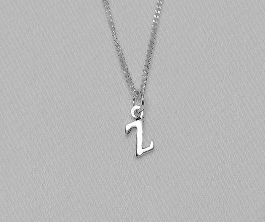 Sterling Silver Z Initial Pendant 