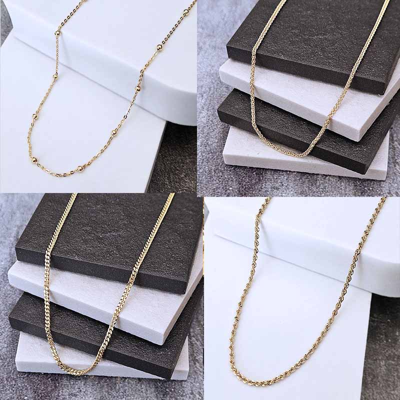 9ct gold chains collection — anchor, curb and rope chain styles by Silver Image