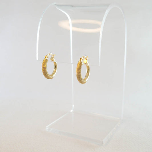 Small gold hoop earrings