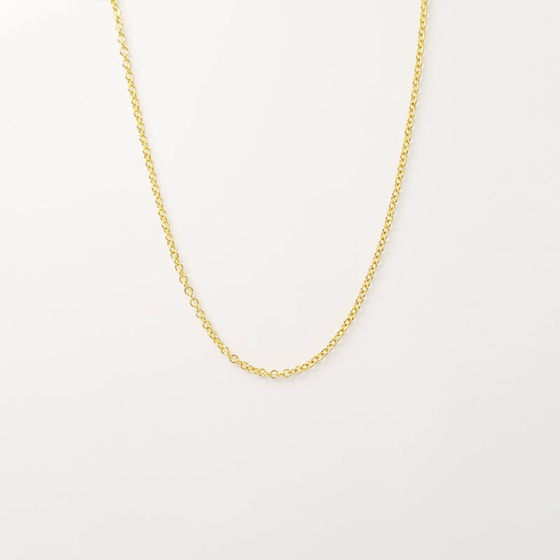 Thin Gold Chain For Ladies | Gold Rolo Necklace