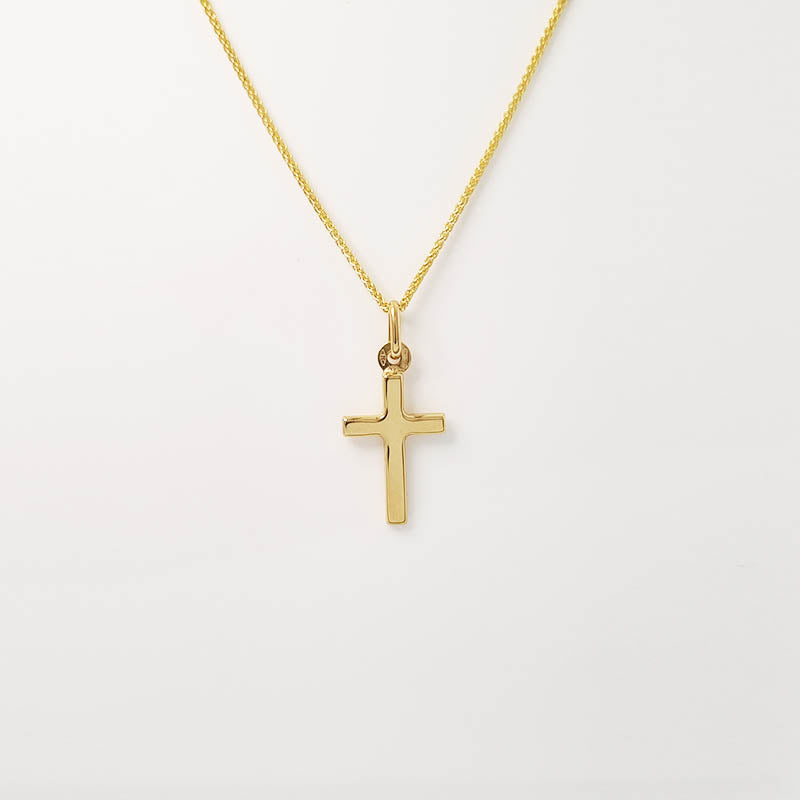 9ct Gold Cross Pendant on a Gold Chain