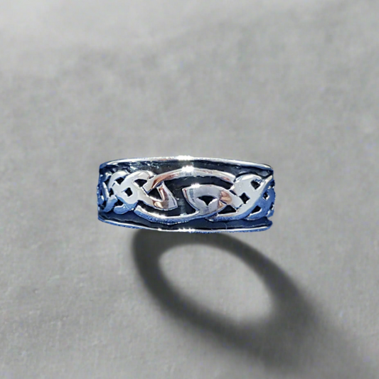 Sterling silver Celtic ring for men