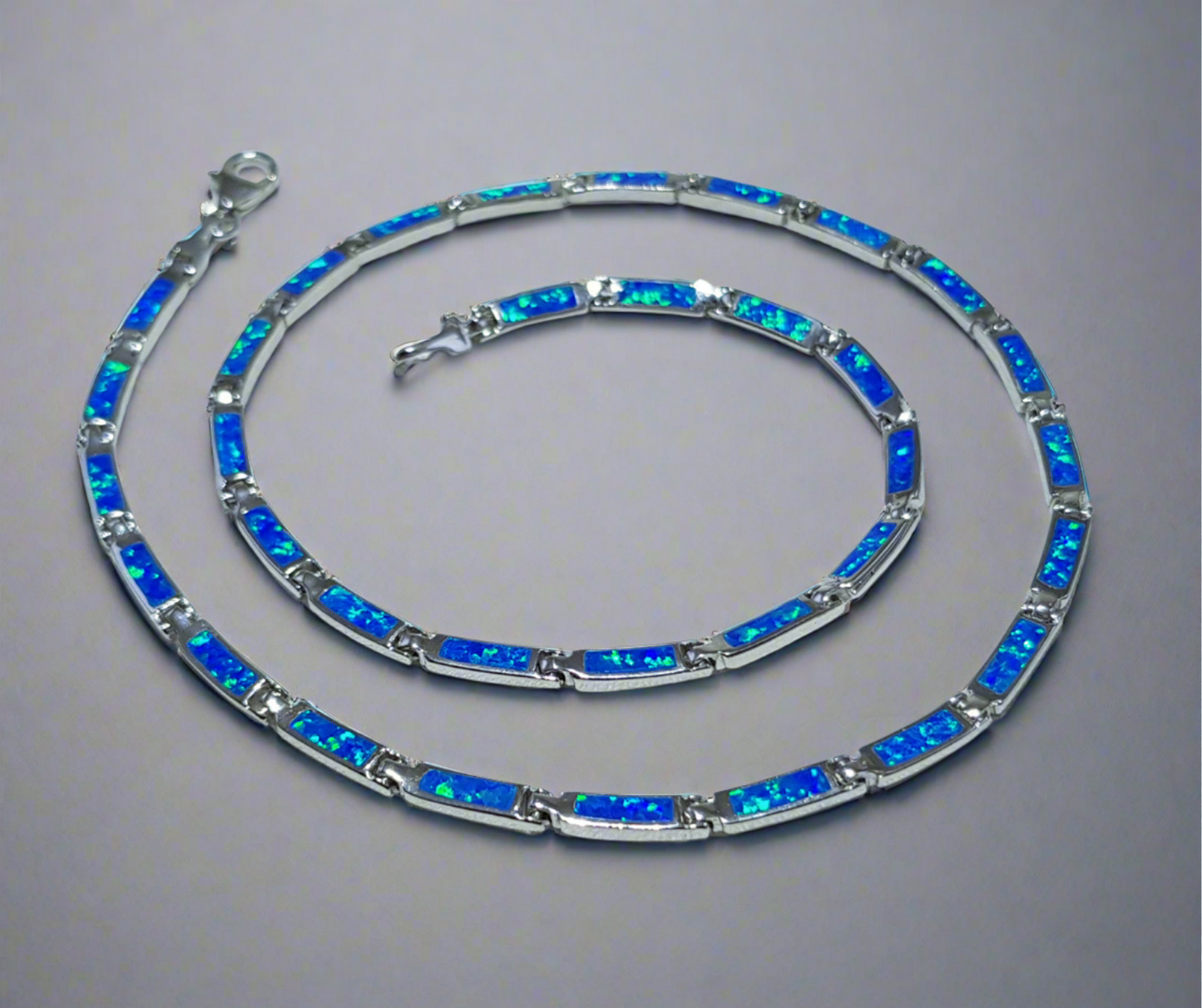 Crushed Opal Necklace - Sterling Silver Ocean Collection