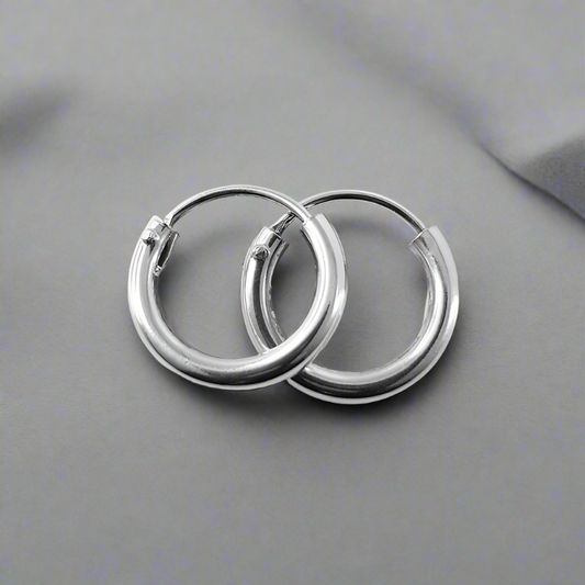 Sterling Silver Sleeper Earrings - 2mm Thickness