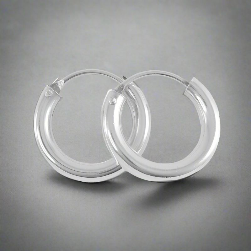 Sterling Silver Sleeper Earrings - 3mm Thickness