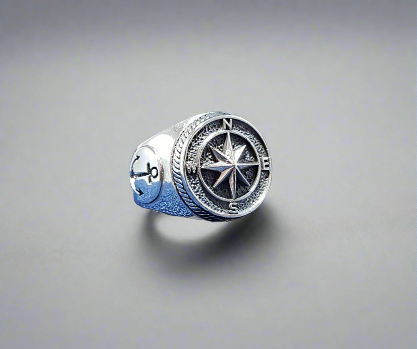 Sterling Silver Compass Ring- Men's Jewellery