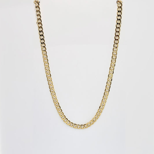 9 carat gold chain for men with a curb link design