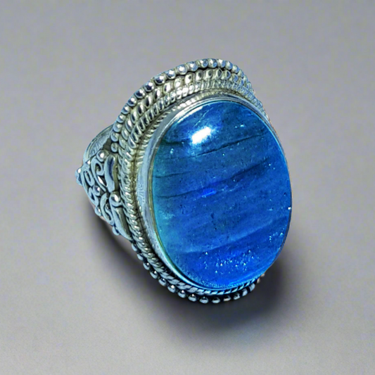 terling Silver ring With a Labradorite Stone