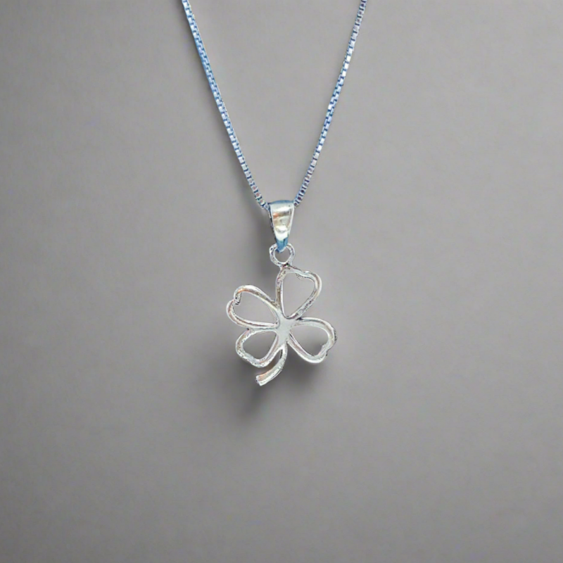 Sterling Silver Four Leaf Clover Pendant or Charm