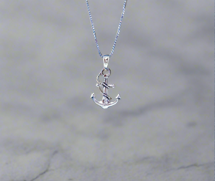 Sterling Silver Anchor Pendant. Sea, Ocean & Beach Collection