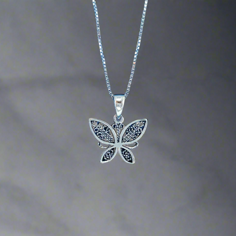 Sterling Silver Butterfly Pendant or Charm