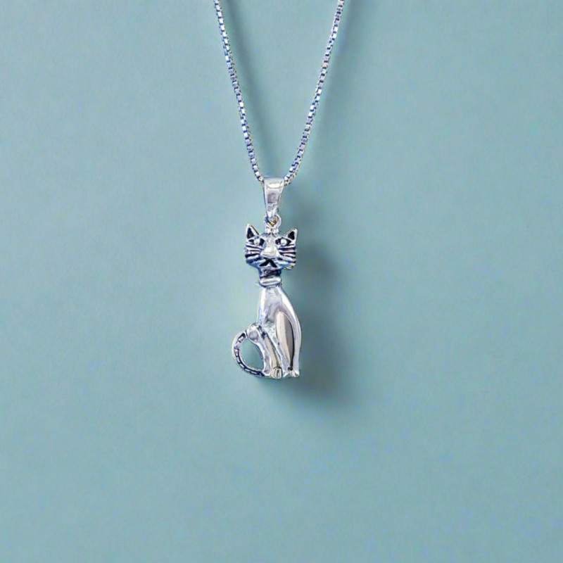 Sterling Silver Cat Charm