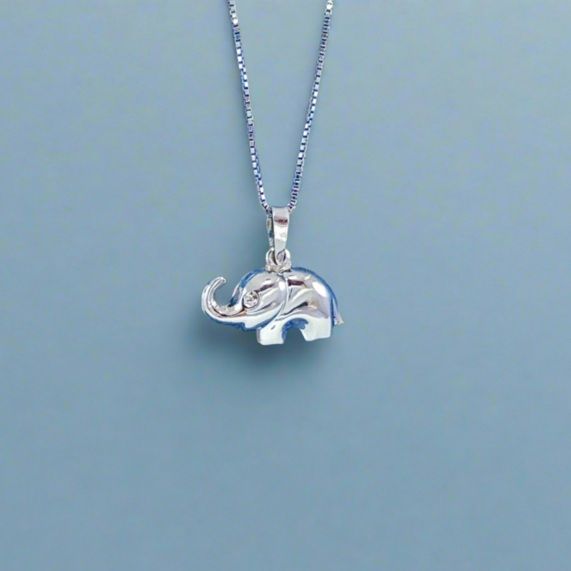 Sterling Silver Elephant Charm Pendant