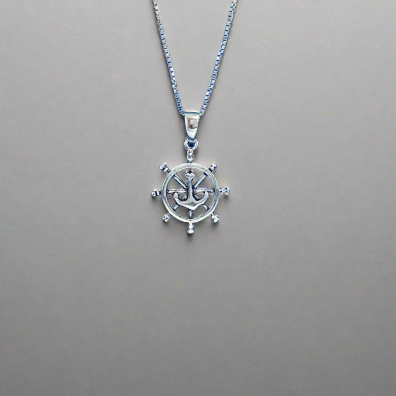 Sterling Silver Helm Charm or Pendant.