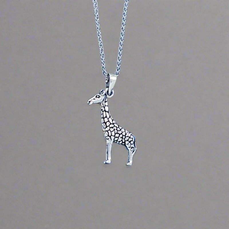 Sterling Silver Giraffe Pendant / Charm