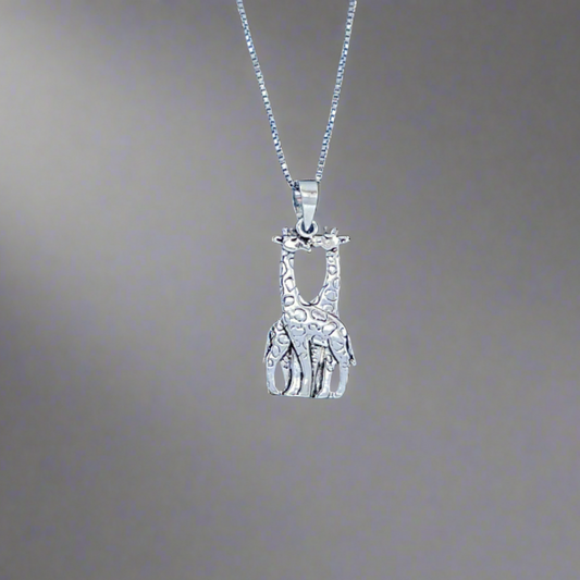 Sterling Silver Giraffe Pendant / Charm