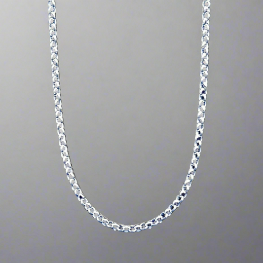 Sterling Silver Chain. Rolo or Balcher Style