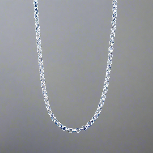 Sterling Silver Chain. Rolo or Belcher Style