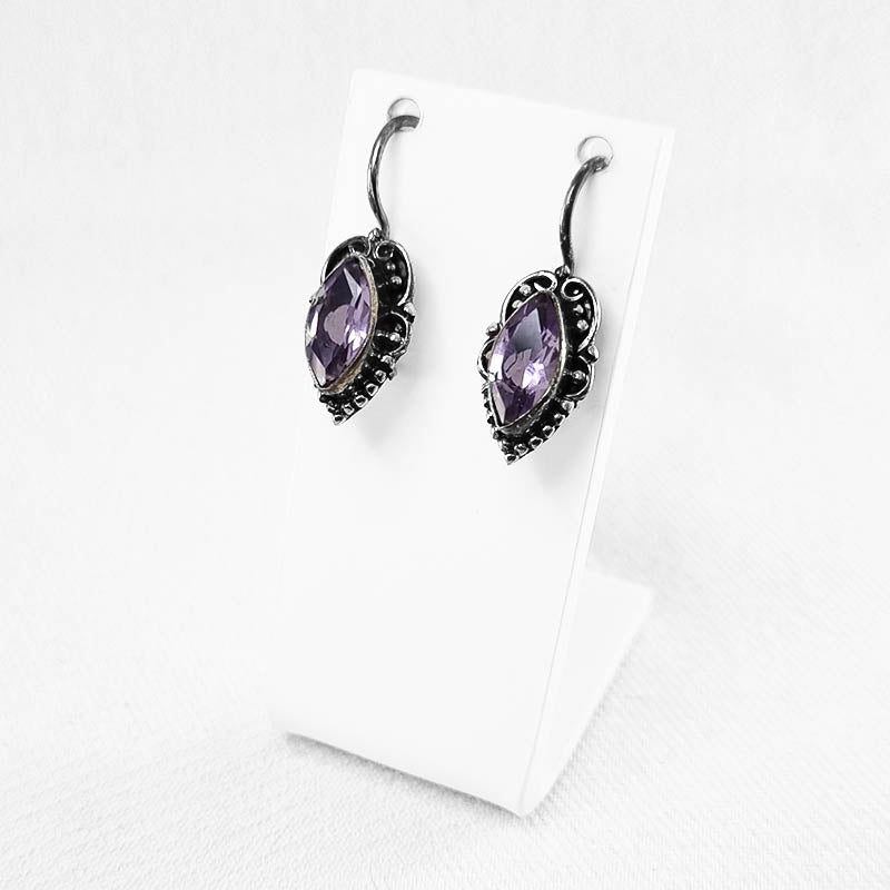 Sterling Silver Amethyst Stone Drops