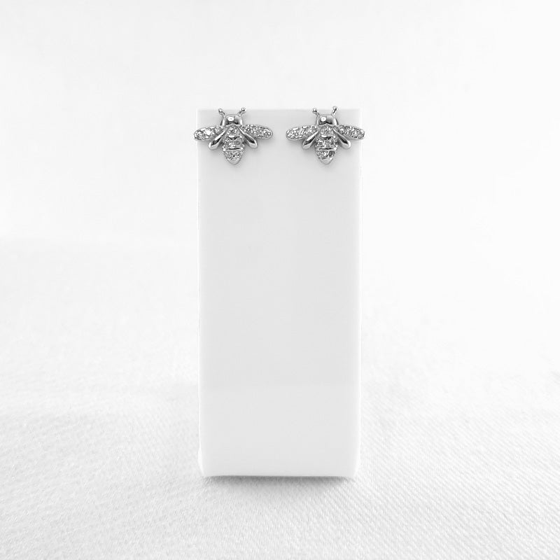 CZ Bee Stud Earrings