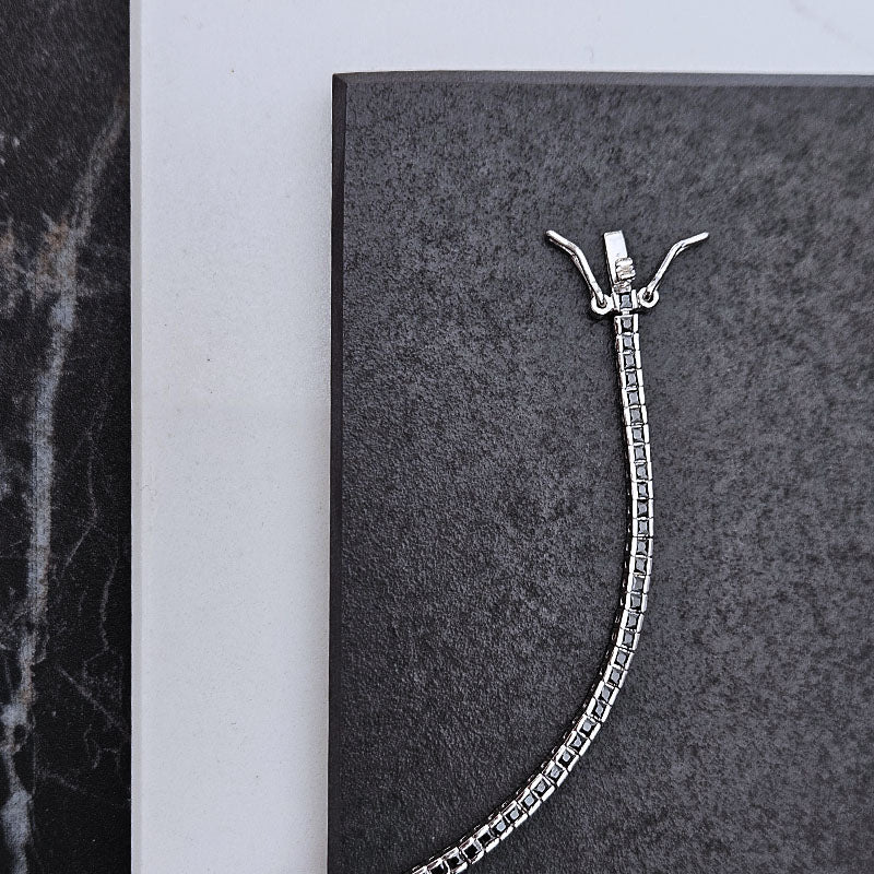 Sterling Silver Black Tennis Bracelet