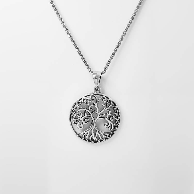 Sterling Silver Tee of Life Necklace