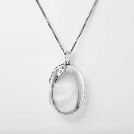Sterling Silver Oval Locket - No Engraving 