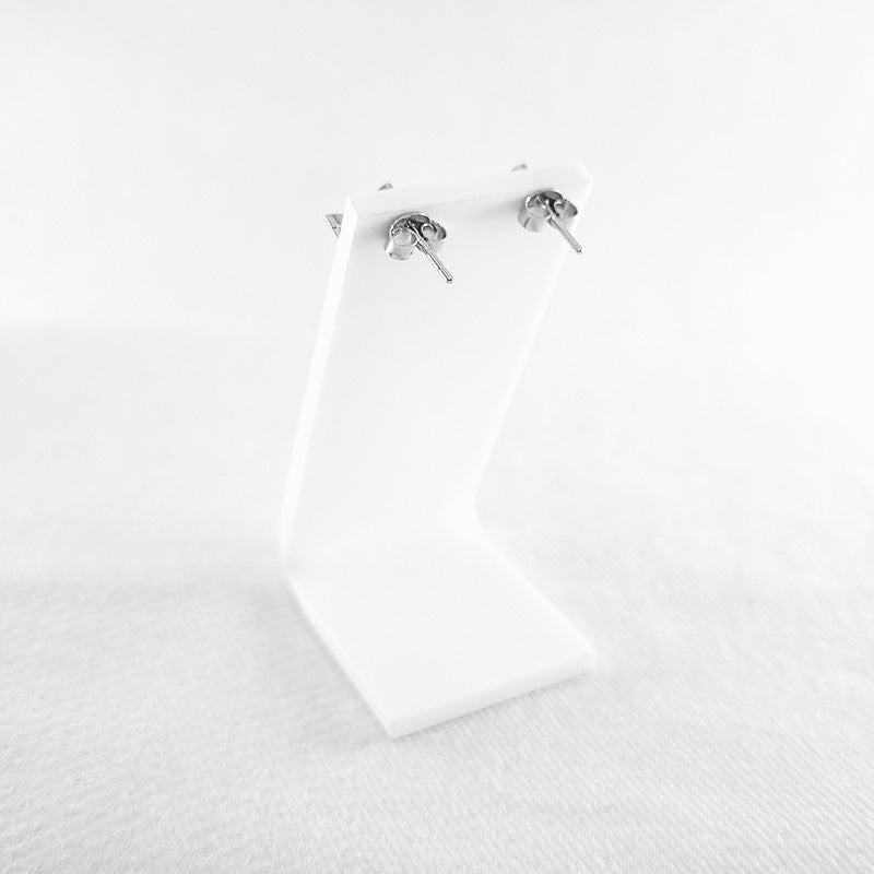 Cubic Zirconia Crown Studs set in Sterling Silver