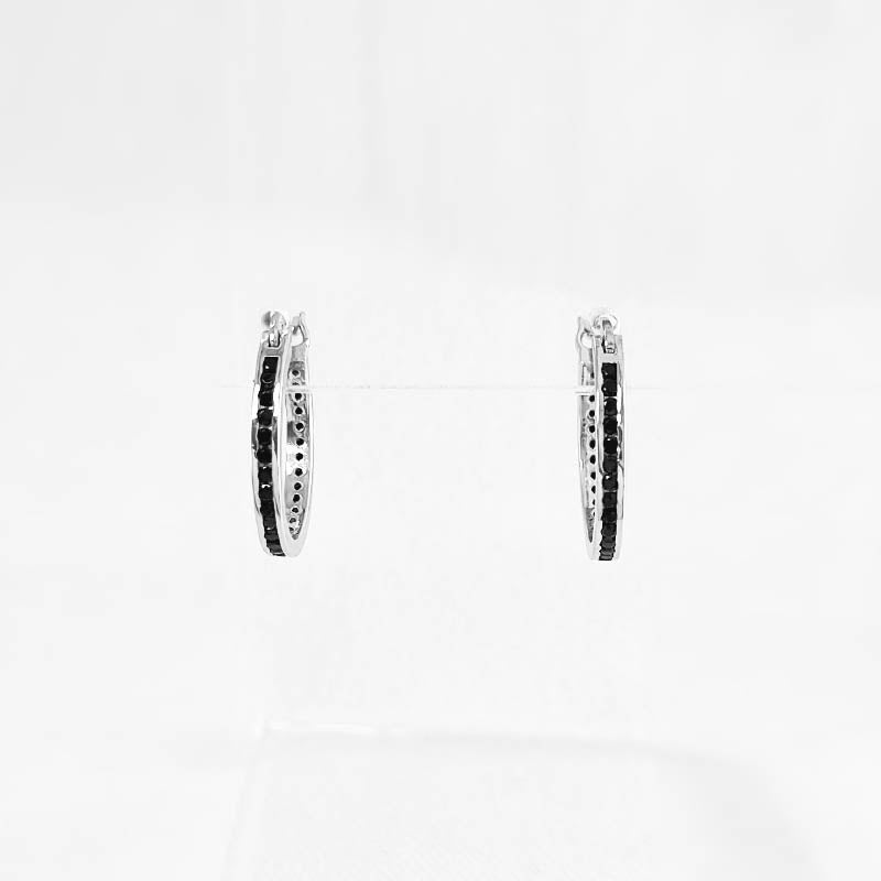 Elegant CZ hoops crafted with sterling silver