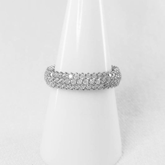 Sterling Silver Eternity Band with CZ Stones