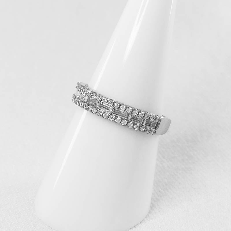 Bold CZ Eternity Ring, made with sterling silver and cubic zirconia stones