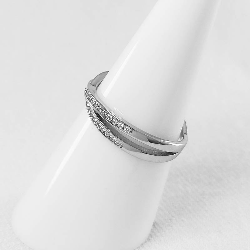 Sterling Silver Crossover Ring