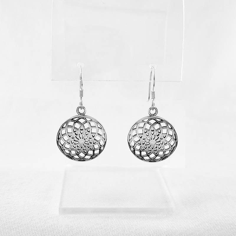 Large Elegant Drop Earrings Women's Silver Jewellery