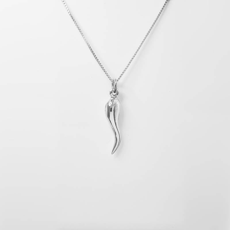 Silver cornicello necklace Clearance