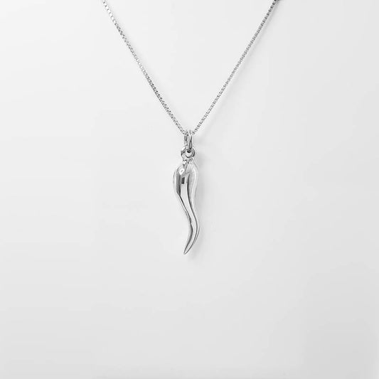 Sterling silver Cornicello pendant